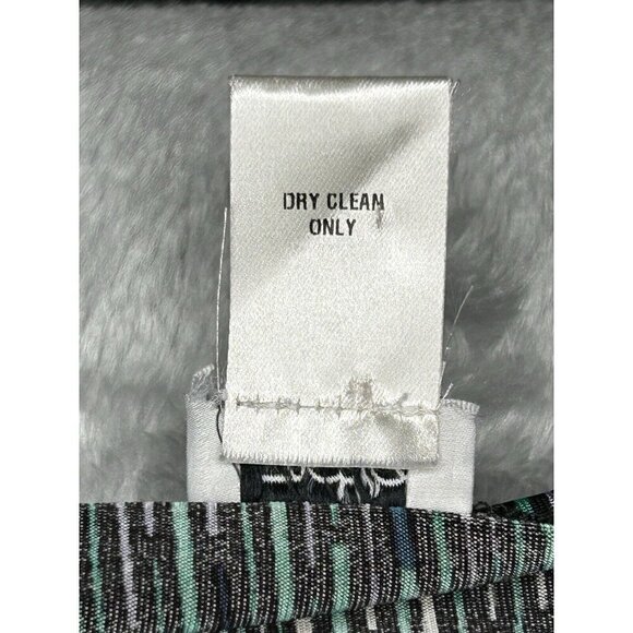 Cache Wrap Dress Medium Gold Buckle Black Geometric Print Stretch Classic Curvy - Picture 5 of 13